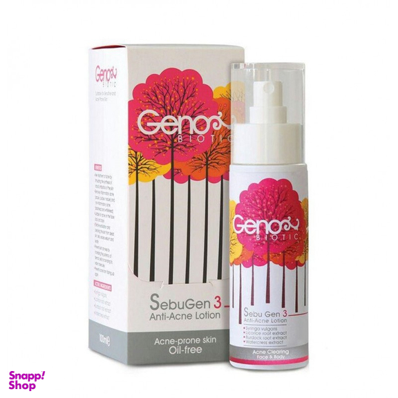 محلول ضد آکنه ژنو بایوتیک (Geno Biotic) مدل Sebogen حجم 100 میلی‌لیتر