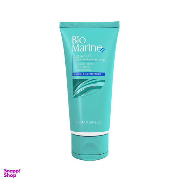 کرم مرطوب کننده دست و ناخن بایو مارین (Bio Marine) مدل Aqua Soft حجم 50 میلی‌لیتر