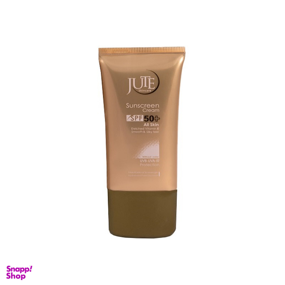 کرم ضد آفتاب ژوت (Jute)مدل Vitamin E با SPF 50 مناسب انواع پوست حجم 40 میلی‌‌لیتر بی رنگ