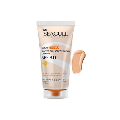 کرم ضد آفتاب رنگی سی گل (Seagull) فاقد چربی با SPF30 حجم 40 میلی‌لیتر