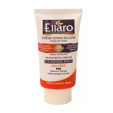 کرم ضد آفتاب کرم پودری فاقد چربی الارو (Ellaro) با SPF30 رنگ بژ طبیعی حجم 40 میلی‌لیتر