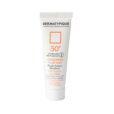 فلوئید ضد آفتاب بی رنگ درماتیپیک مناسب پوست چرب با SPF50 حجم 50 میلی‌ لیتر