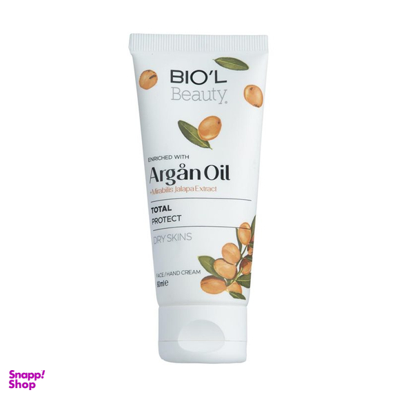 کرم مرطوب کننده دست و صورت بیول (Biol) مدل Argan Oil حجم 60 میلی‌ لیتر