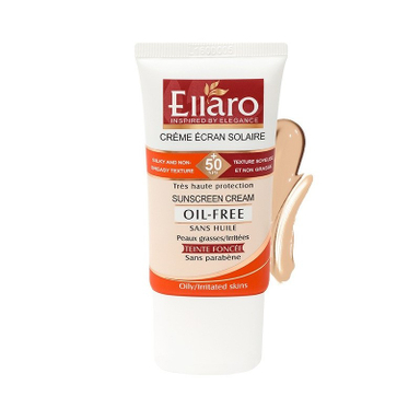 کرم ضد آفتاب الارو (Ellaro) مناسب پوست های چرب با SPF50 رنگ بژ طبیعی حجم 40 میلی‌لیتر