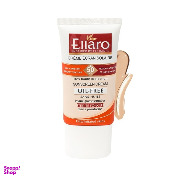 کرم ضد آفتاب الارو (Ellaro) مناسب پوست های چرب با SPF50 رنگ بژ طبیعی حجم 40 میلی‌لیتر