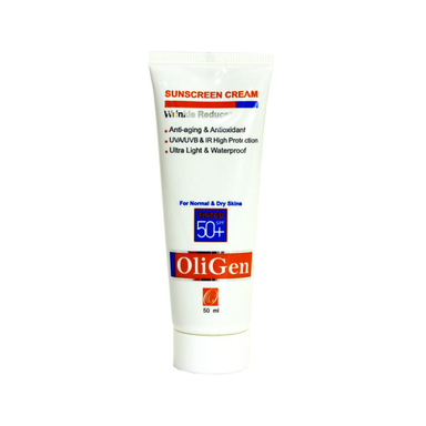 کرم ضد آفتاب اُلی ژن (OliGen) مدل DrySun50 حجم 50 میلی‌لیتر