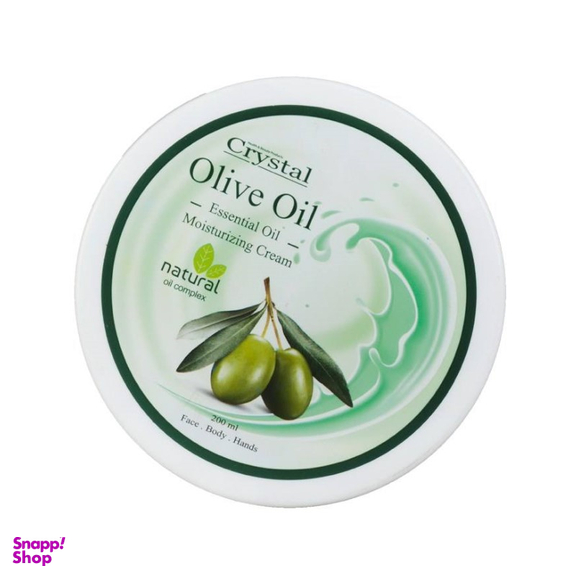 کرم مرطوب کننده کریستال (Crystal) حاوی روغن زیتون 200 میلی‌لیتر