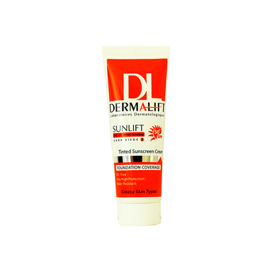 کرم ضد آفتاب درمالیفت (Dermalift) شماره 2 فاقد چربی دارای پوشش کرم پودری حجم 40 میلی‌لیتر
