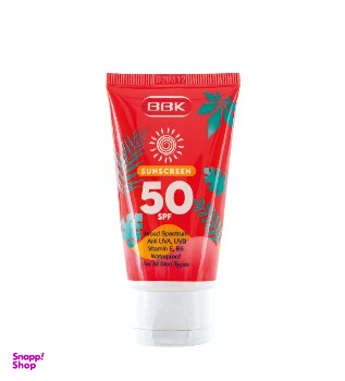 کرم ضد آفتاب ببک (B.B.K) با SPF30 رنگ بژ طبیعی حجم 50 میلی‌‌ لیتر