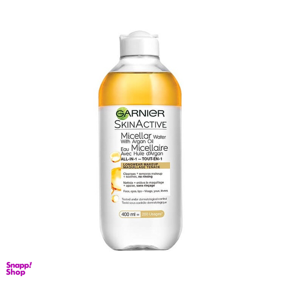 میسلار واتر دو فاز گارنیه (Garnier) مناسب پوست خشک حجم 400 میلی‌لیتر