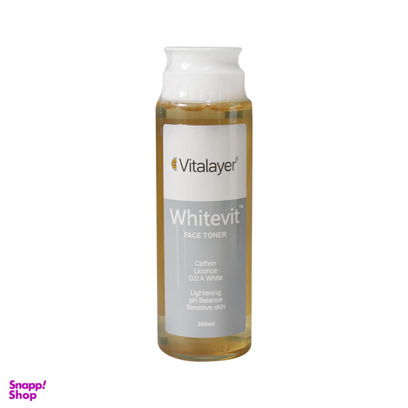تونر پاک کننده صورت ویتالیر (Vitalayer) مدل Whitevit حجم 200 میلی‌لیتر