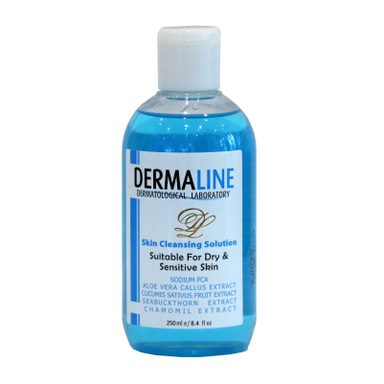 محلول پاک کننده درمالاین (Dermaline) مناسب پوست خشک حجم 250 میلی‌لیتر