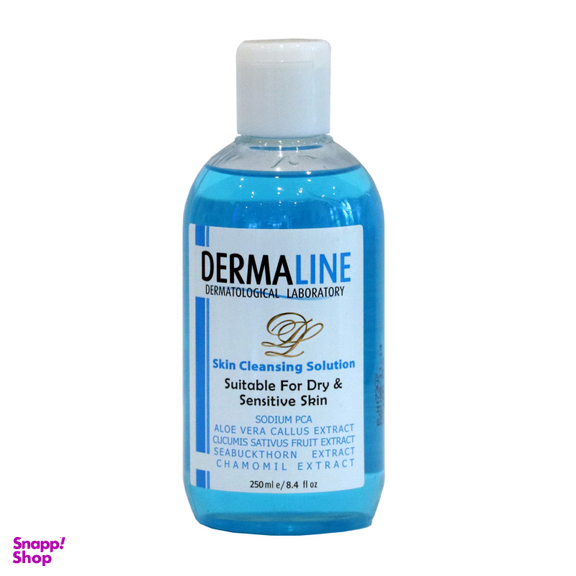 محلول پاک کننده درمالاین (Dermaline) مناسب پوست خشک حجم 250 میلی‌لیتر