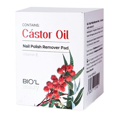 پد لاک پاک کن بیول (Biol) مدل Castor Oil بسته 20 عددی