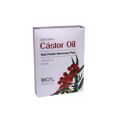 پد لاک پاک کن بیول (Biol) مدل Castor Oil بسته 5 عددی