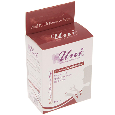 پد لاک پاک کن یونی لد (Uni Led) مدل Vitamin E & Moisturizer بسته 10 عددی