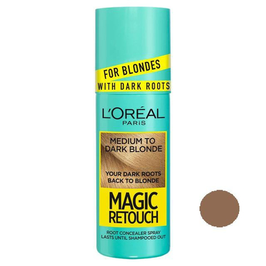 اسپری کانسیلر مو لورآل (Loreal) سری Magic Touch حجم 75 میلی‌لیتر مدل بلوند تیره