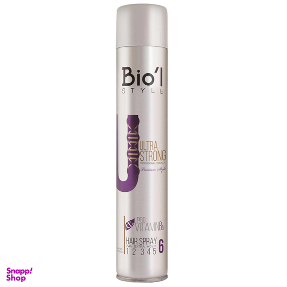 اسپری حالت دهنده مو بیول (Biol) مدل Ultra Strong حجم 500 میلی‌ لیتر