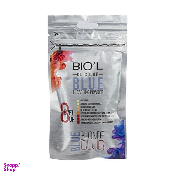 پودر دکلره بیول (Biol) مدل Blonde Club رنگ آبی وزن 50 گرم