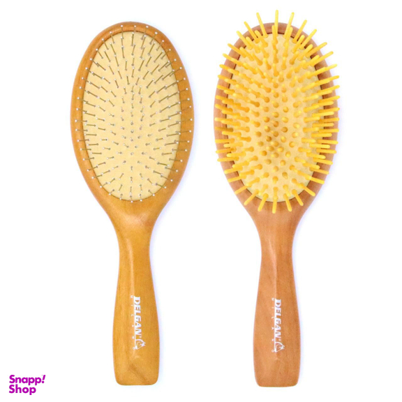 برس چوبی بزرگ حرفه‌ای دندانه چوبی و فلزی دلگان (Delgan) مدل W01 1400001 بسته 2 عددی