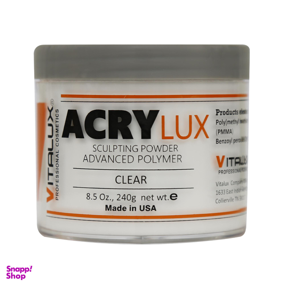 پودر کاشت ناخن ویتا لوکس (Vitalux) مدل Clear وزن 240 گرم