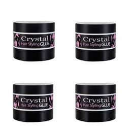 چسب مو کریستال (Crystal) مدل 001 حجم 200 میلی‌لیتر بسته 4 عددی