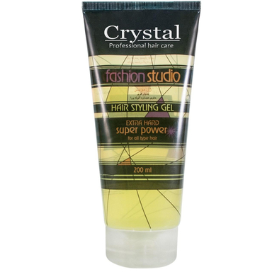 ژل حالت دهنده مو کریستال (Crystal) مدل Fashion Studio حجم 200 میلی‌لیتر