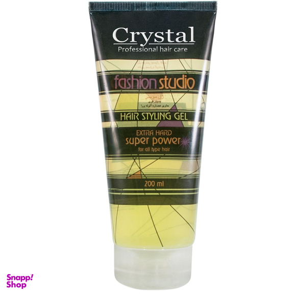 ژل حالت دهنده مو کریستال (Crystal) مدل Fashion Studio حجم 200 میلی‌لیتر
