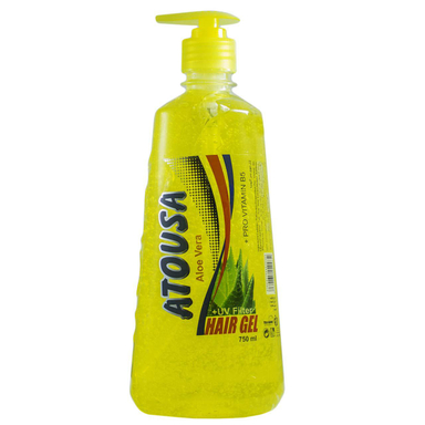 ژل مو آتوسا (Atousa) مدل Aloe vera رنگ زرد حجم 750 میلی‌ لیتر