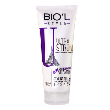 ژل مو بیول مدل Ultra Strong حجم 200 میلی‌ لیتر