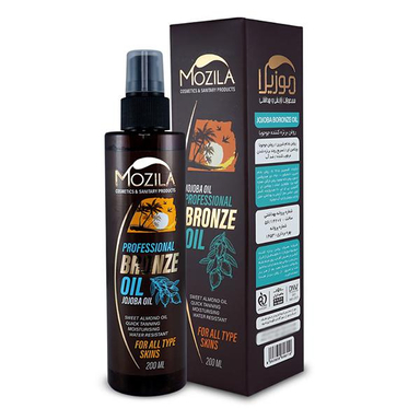 روغن برنز کننده موزیلا (Mozila) مدل jojoba oil حجم 200 میلی‌لیتر