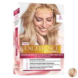 کیت رنگ مو لورآل (Loreal) مدل Excellence شماره 9 رنگ بلوند طلایی حجم 48 میلی‌ لیتر