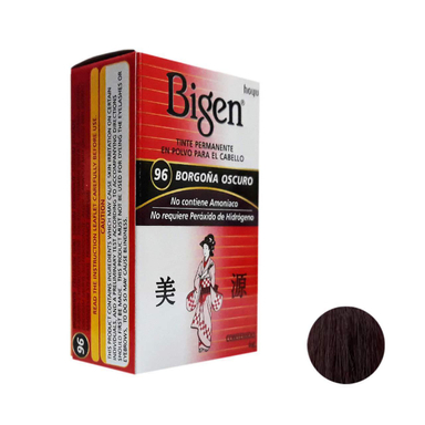 رنگ مو پودری بیگن (Bigen) شماره 96 رنگ بنفش بادمجانی وزن 6 گرم