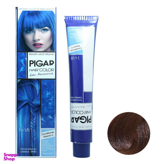 رنگ مو پیگار (Pigar) شماره PF.12 رنگ دارچینی حجم 100 میلی‌ لیتر