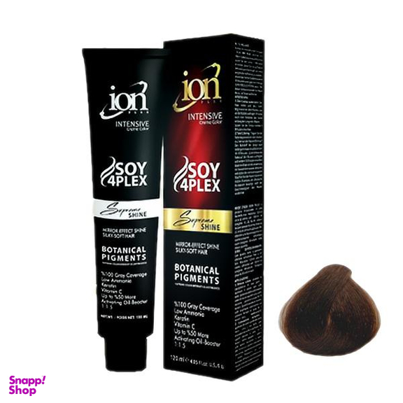 رنگ مو آیون (Ion) شماره 5.73 رنگ قهوه‌ای تنباکویی روشن حجم 120 میلی‌لیتر