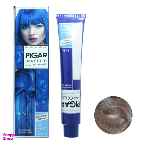 رنگ مو پیگار شماره A7 رنگ بلوند خاکستری روشن حجم 100 میلی‌ لیتر