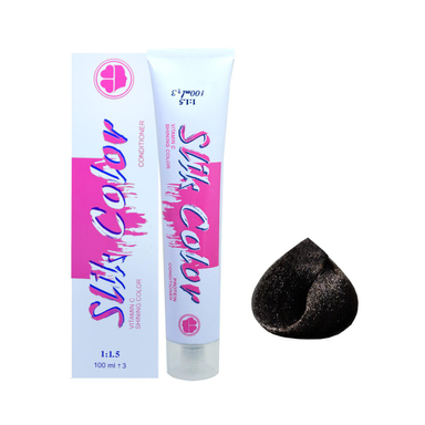 رنگ مو سلیک کالر (Slik Color) شماره 3.1 رنگ قهوه‌ای خاکستری تیره حجم 100 میلی‌لیتر