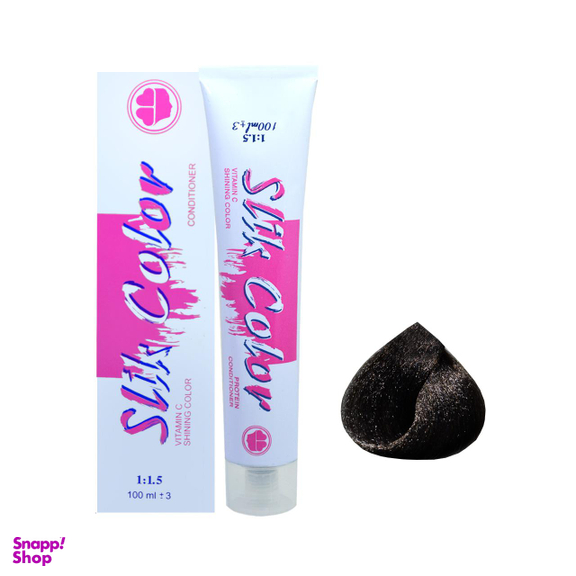 رنگ مو سلیک کالر (Slik Color) شماره 3.1 رنگ قهوه‌ای خاکستری تیره حجم 100 میلی‌لیتر