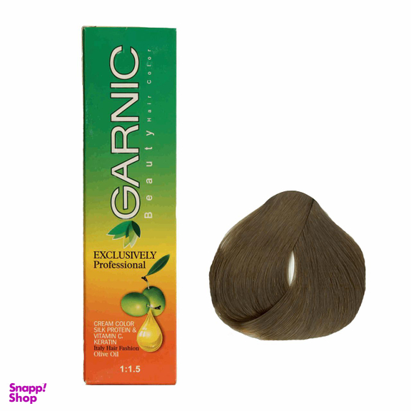 کیت رنگ مو گارنیک (Garnic) شماره 6.1 رنگ بلوند خاکستری تیره حجم 120 میلی‌لیتر