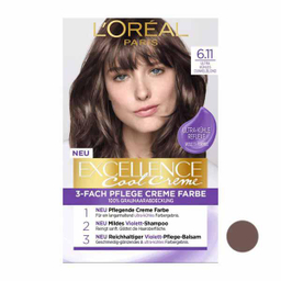 کیت رنگ مو لورآل (Loreal) مدل Excellence شماره 6.11 رنگ دودی حجم 40 میلی‌ لیتر