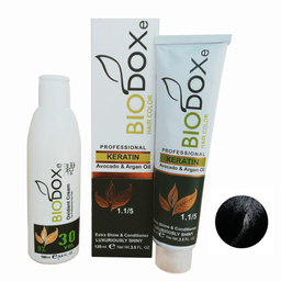 کیت رنگ مو بیوداکس (Bio Dox) شماره C1 مشکی پر کلاغی حجم 125 میلی‌لیتر