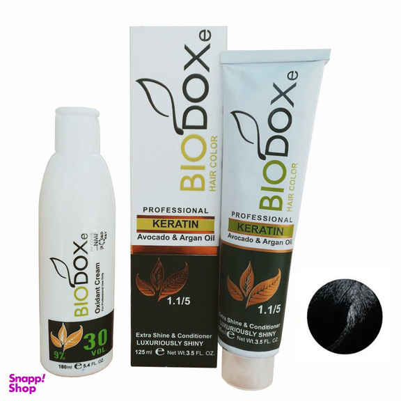 کیت رنگ مو بیوداکس (Bio Dox) شماره C1 مشکی پر کلاغی حجم 125 میلیلیتر