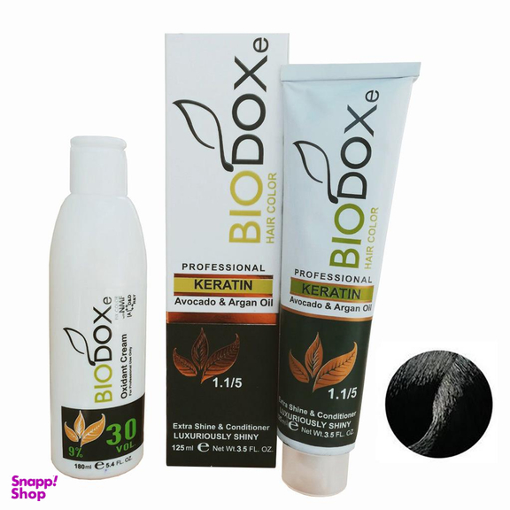 کیت رنگ مو بیوداکس (Bio Dox) شماره C2 قهوه‌ای دودی تیره حجم 125 میلی‌لیتر