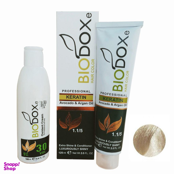 کیت رنگ مو بیوداکس (Bio Dox) شماره C10 بلوند نقره‌ای پلاتینه حجم 125 میلی‌لیتر