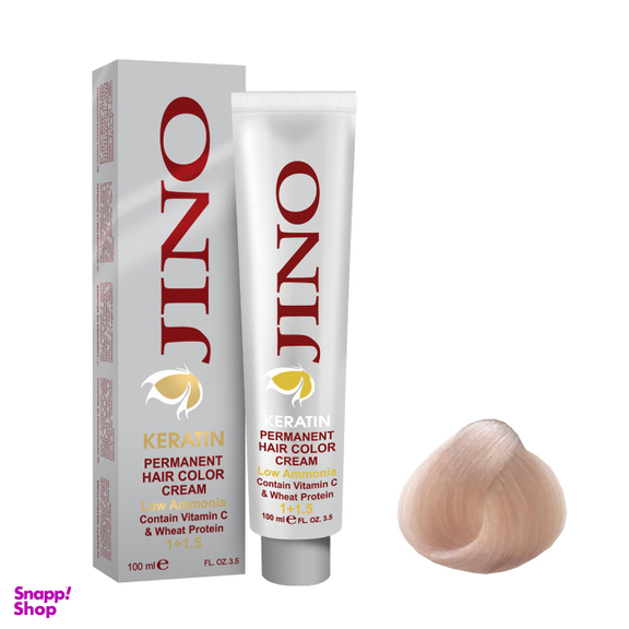 رنگ مو ژینو (Jino) شماره 12.1 رنگ روشن کننده بلوند دودی حجم 100 میلی‌لیتر