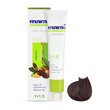 رنگ مو مارال (Maral) شماره 4.1 حجم 100 میلی لیتر رنگ قهوه‌ای دودی متوسط