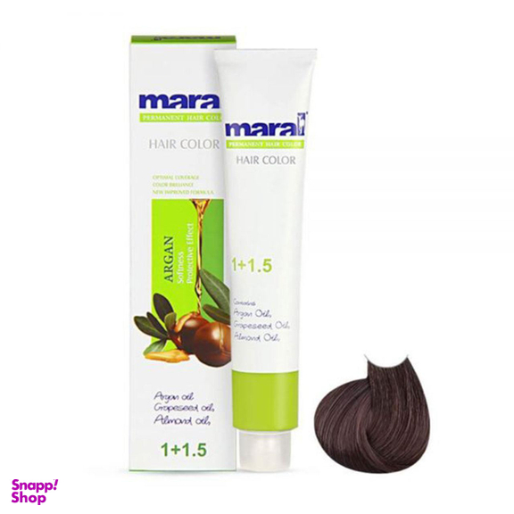 رنگ مو مارال (Maral) شماره 4.1 حجم 100 میلی لیتر رنگ قهوه‌ای دودی متوسط