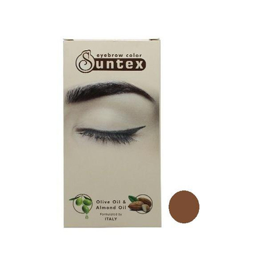 کیت رنگ ابرو سانتکس (Suntex) شماره NE6-E7.7 رنگ نسکافه‌ای حجم 30 میلی‌لیتر