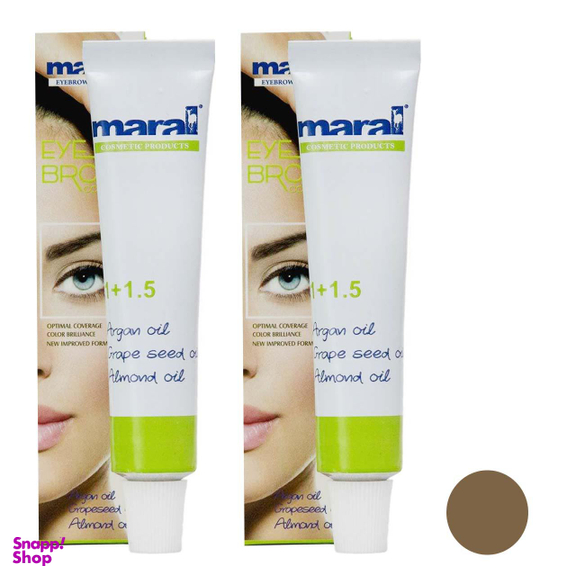 رنگ ابرو مارال (Maral) شماره 6 حجم 15 میلی‌ لیتر رنگ بلوند کاکایویی تیره مجموعه 2 عددی