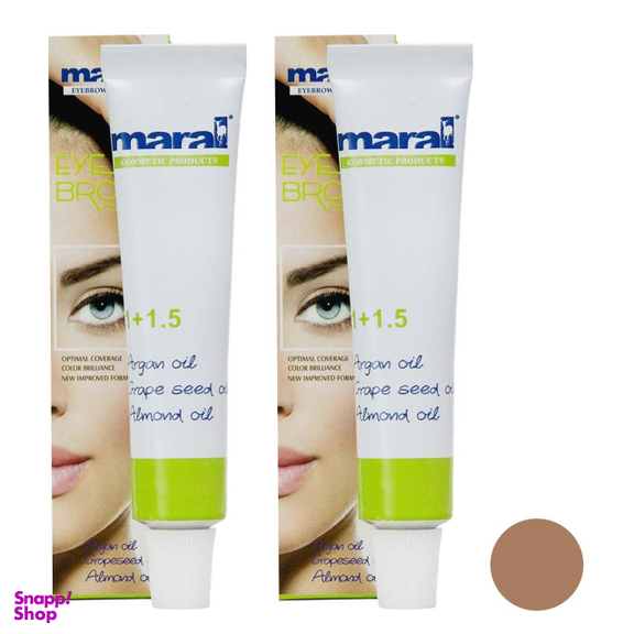 رنگ ابرو مارال (Maral) شماره 8 رنگ بلوند نسکافه‌ای روشن حجم 15 میلی‌لیتر مجموعه 2 عددی